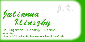 julianna klinszky business card